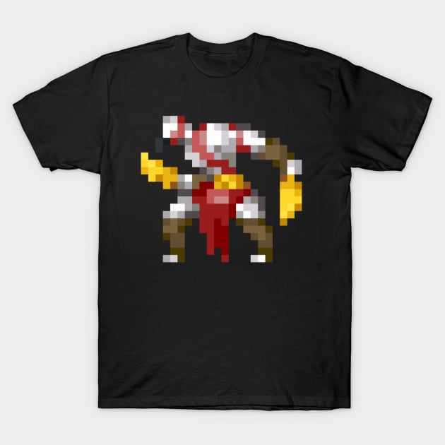 Kratos low-res pixelart T-Shirt by JinnPixel